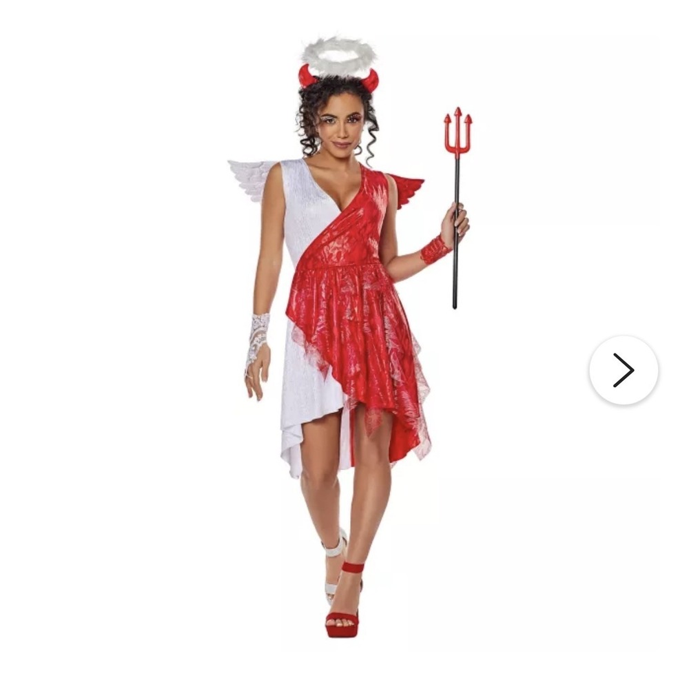 Spirit Halloween - Devilish Angel Costume - Medium (8-10) - COMPLETE